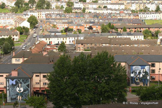 Wandmalereien der Bogside am Lecky Road, Derry - Nord-Irland