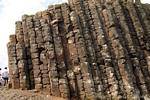 Sechseckigen Säulen zerbrechen Lava, Giants Causeway, Nord-Irland.