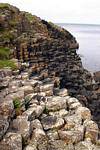 Querstruktur Basalt Schornsteine, Giants Causeway, Nord-Irland.