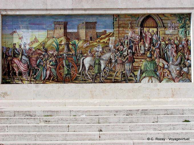 Kirche vor Keramikplatte S. Maria del Monte, Caltagirone - Italien