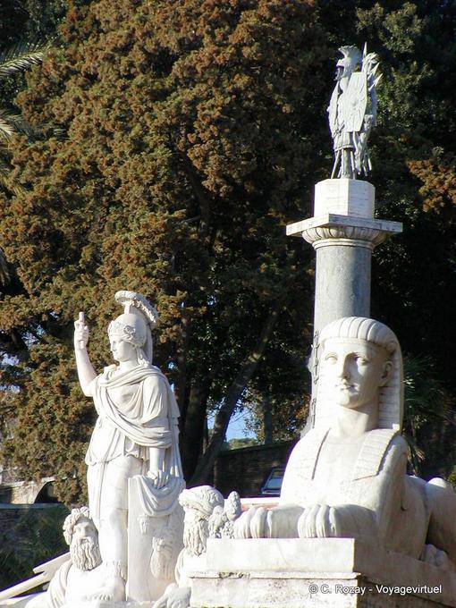 Lokale Sphynx, Platz des Volkes, Rom - Italien