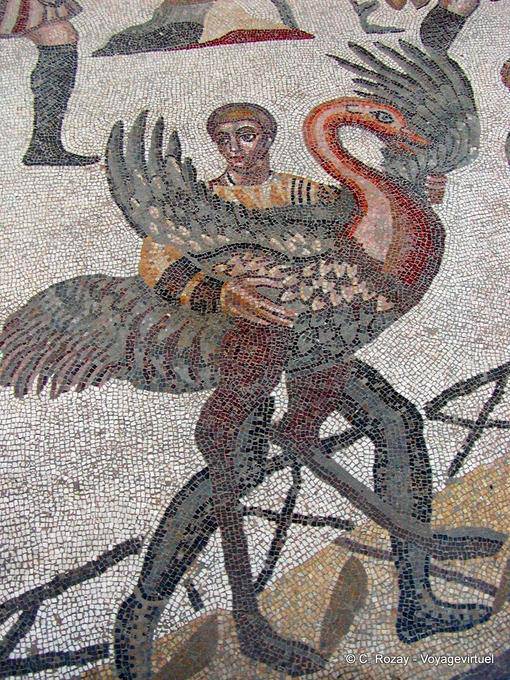 Vorhalle des kleinen Zirkus, Mosaikfragment Villa Casale - Italien