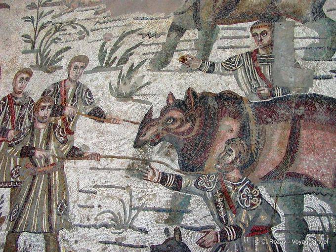 Rhino, Fragment der Großen Jagd, Villa Casale - Italien