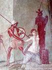 Cassandra Drag Ajax (Wandgemälde), Pompeji, Italien.