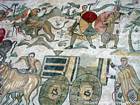 Szene der großen Jagd, Mosaik von Villa Romana del Casale, Italien.