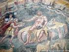 Vestibül von Polyphem Odysseus und der Zyklop, Villa Casale, Italien.