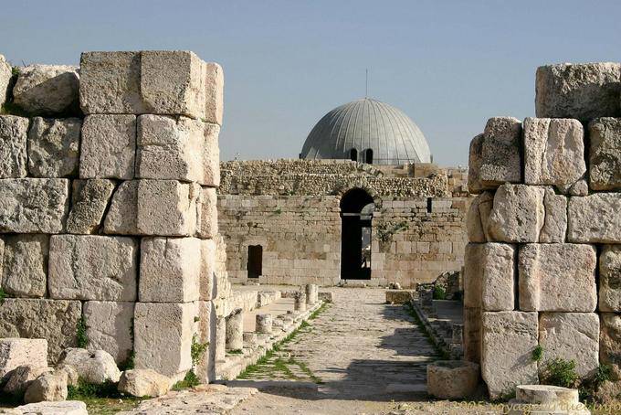 Kuppel der Lobby, Außenansicht, Citadel, Amman - Jordanien