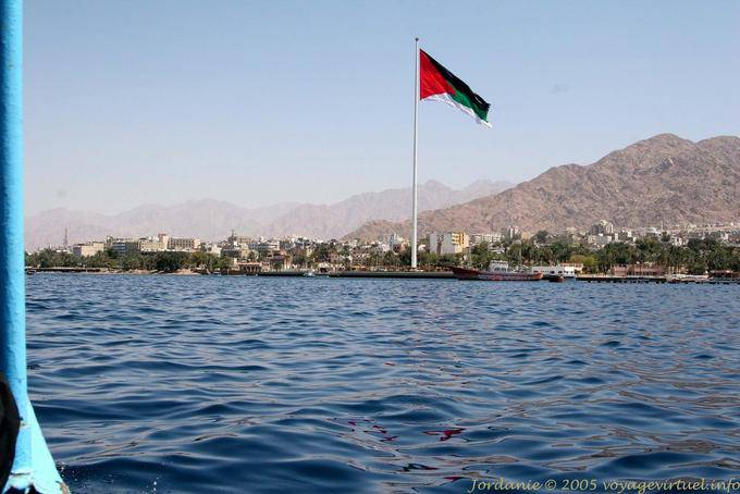 Jordanischen Flagge, Aqaba - Jordanien