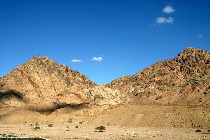 Farben auf die umliegenden Berge Aqaba - Jordanien