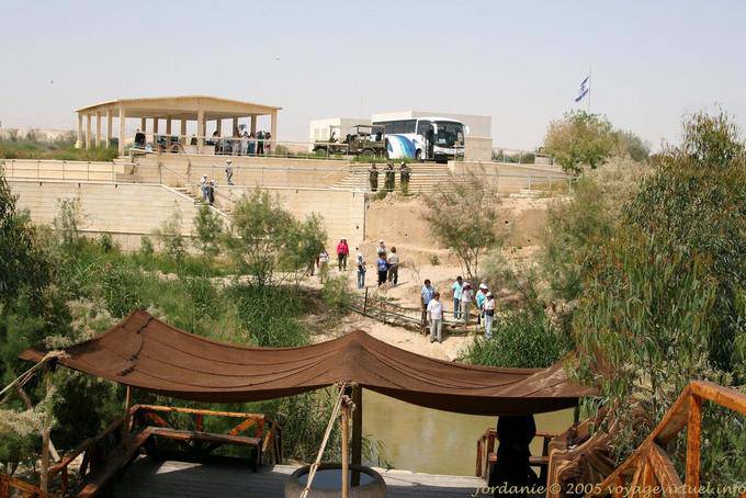 Gegen Israel über den Jordan Taufstelle - Jordanien