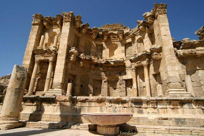 Die Nymphäum, öffentliche Brunnen, Jerash - Jordanien