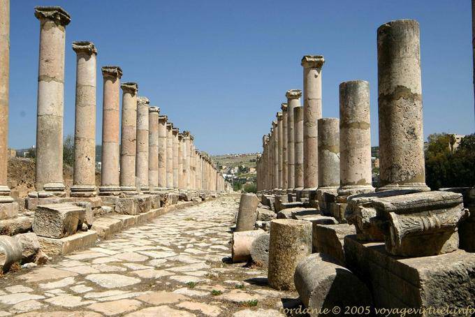 Cardo Maximus in den Hafen von Damaskus, Jerash - Jordanien