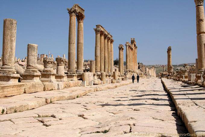 Das Cardo am Macellum, Jerash - Jordanien