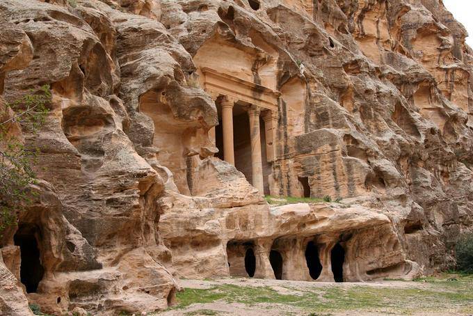 Tomb eingelegten Mineral Apokalypse Siq al-Barid, Little Petra - Jordanien