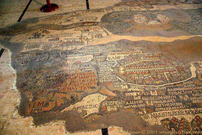Mapping des Heiligen Landes und Jerusalems Madaba-Karte - Jordanien