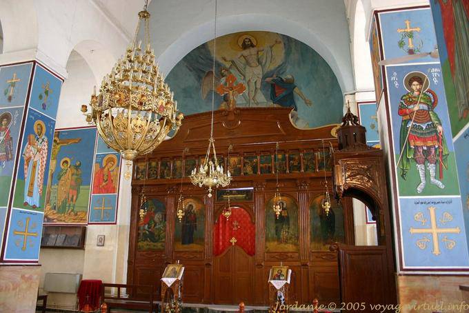 Innerhalb der byzantinischen Kirche der Karte (St. Georg), Madaba - Jordanien