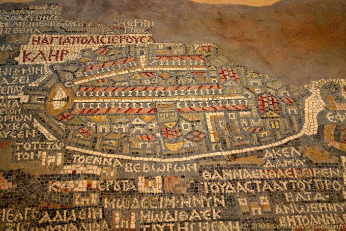 Antike Mosaikkarte Jerusalems Madaba - Jordanien