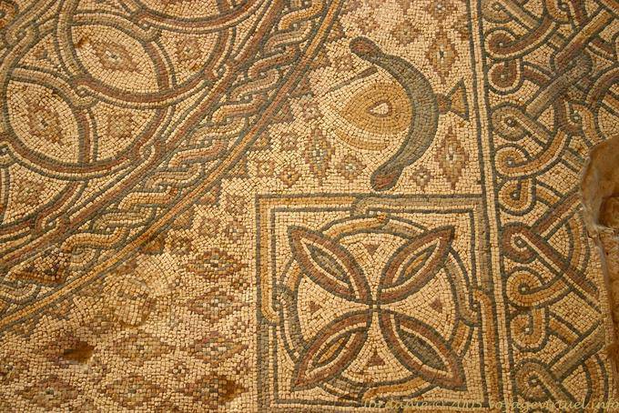 Madaba Mosaik farbigen Maßwerk - Jordanien