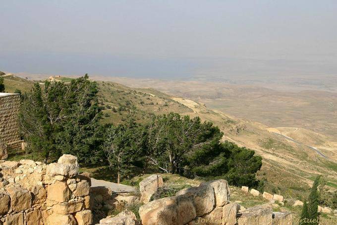 Berg Nebo, grandiosen Panoramablick auf das Tote Meer - Jordanien