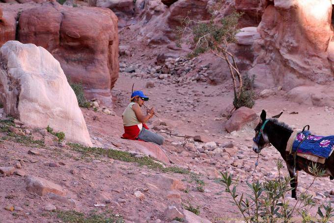 Flötenspieler, Petra Deir - Jordanien