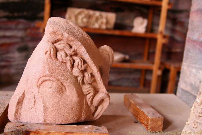 Sculpted Kopffragment, Museum Unterstadt von Petra - Jordanien