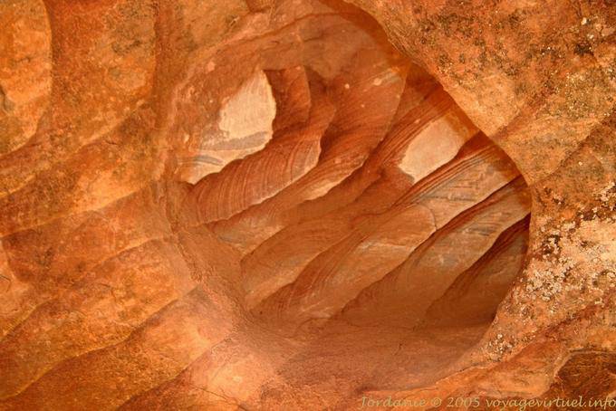 Cave roten Sandsteintönen Zebras, Petra Zib Attuf - Jordanien