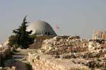 Umayyaden-Moschee, moderne Kuppel Zitadelle von Amman, Jordanien.