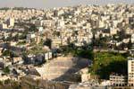 Panorama römische Theater aus dem Citadel, Amman, Jordanien.