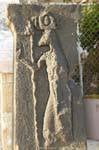 Skulptur zeigt einen Gott, das Archäologische Museum, Zitadelle, Amman, Jordanien.
