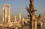 In den Ruinen der Tempel des Herakles bei Sonnenuntergang, Amman, Jordanien.