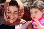 Die Mutter und Kind, Aqaba, Jordanien.