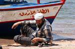 Ruhe vor einem Boot, Aqaba, Jordanien.