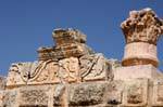 Frieze Skulpturen im Tempel des Zeus, Jerash, Jordanien.