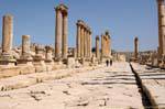 Das Cardo am Macellum, Jerash, Jordanien.