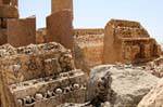Rosa Marmor Stürze und überfüllt, Jerash, Jordanien.
