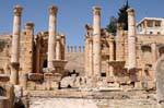 Artemis-Tempel Eingang von der Cardo, Jerash, Jordanien.