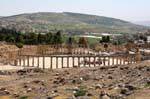 Colonnade doppelte ovale Forum und Südtor, Jerash, Jordanien.