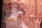 Bunte Detail in detritischen Felsen Petra Khubta, Jordanien.
