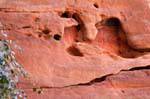 Erosion und Farben auf Klippe, Petra Khubta, Jordanien.