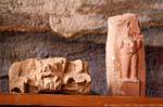 Nabatean Skulpturen im Museum of Petra Unterstadt ausgestellt, Jordanien.
