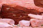 Palette von Farben in Wadi Al-Farasa, Petra, Jordanien.