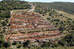 Crop Terrassen um Umm Qais, Jordanien.