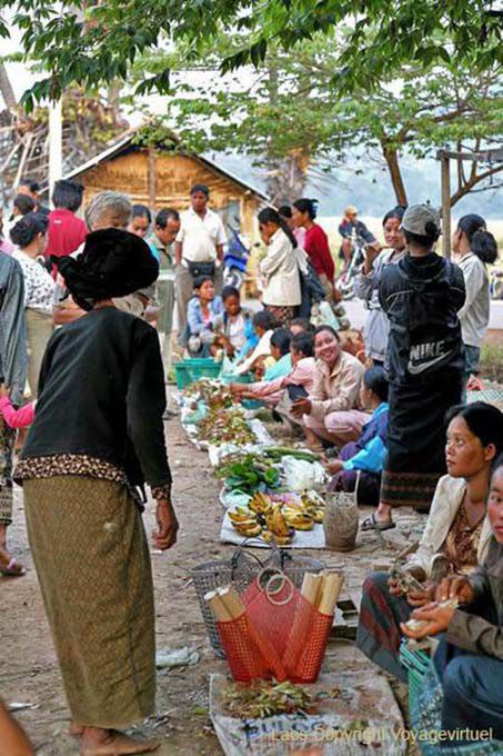 Morgen Markt, Insel Khong, Laos