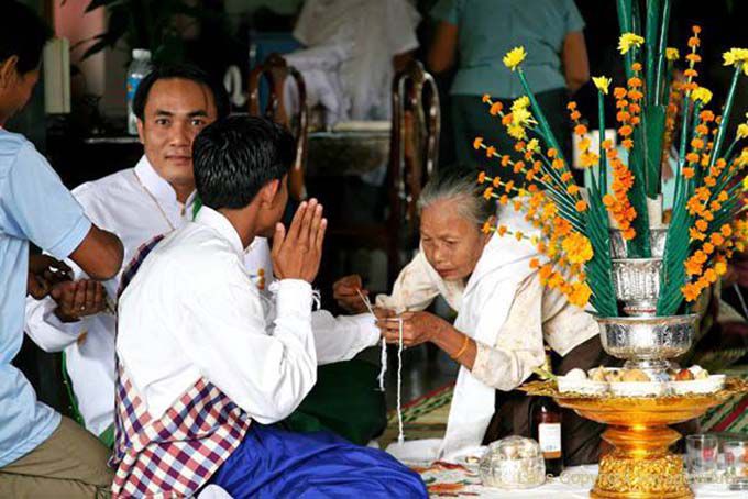 Hochzeit Szene, Insel Khong, Laos