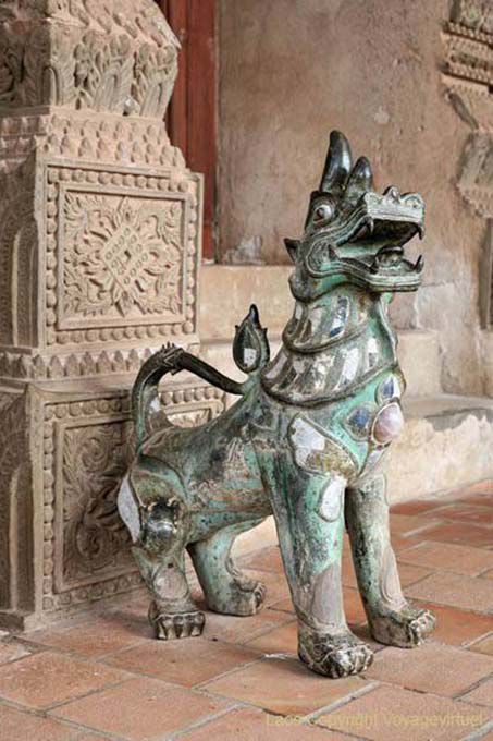 Wächter des Smaragd-Buddha-Tempel, Wat Ho Phra Keo, Vientiane, Laos