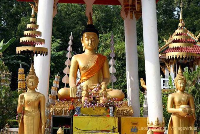 Buddhistischer Altar, Wat Si Saket, Vientiane, Laos