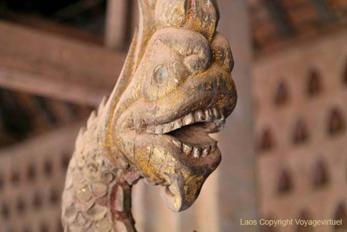 Leiter Nāga, Wat Si Saket, Vientiane, Laos