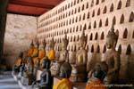 Nischen des Klosters und Ausrichtungen der Sitz Buddhas, Wat Si Saket, Vientiane, Laos.