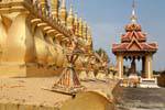 Außenwand-Lotus, Pha That Luang, Vientiane, Laos.