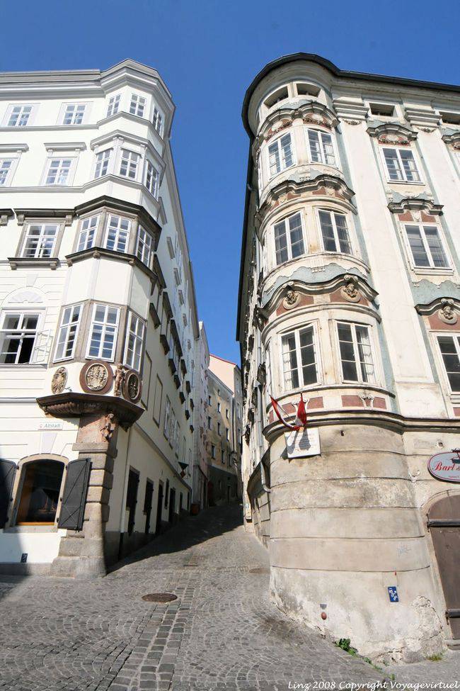 Altstadt, Hofgasse, traditionelle Architektur, Apothekerhaus, Linz - Österreich